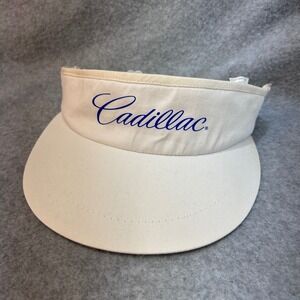 Cadillac Script Logo Unisex Cream Cadillac Sun Visor Adjustable OSFA
